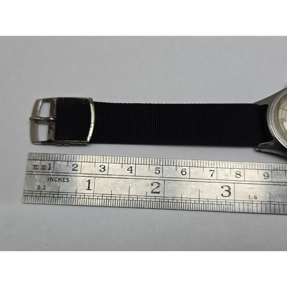 Vintage Aristo 29mm Military Field Style 17J Manual Wind Watch Silver Tone Works